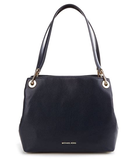 michael michael kors bristol raven flower stud large tote|michael kors raven shoulder bag.